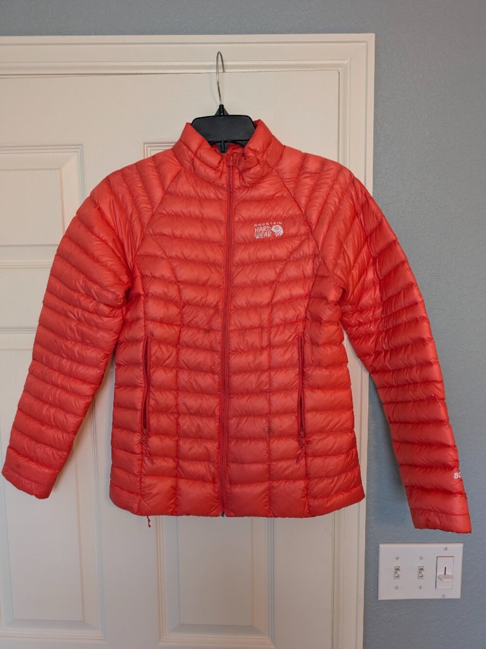 Mountain Hardwear Ghost Whisperer Jacket, women's XS (Bright Coral)